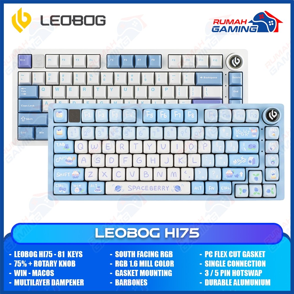 LEOBOG HI75 - 75% - Wired - Aluminum - Gasket - South RGB - Special Edition - Mechanical Keyboard