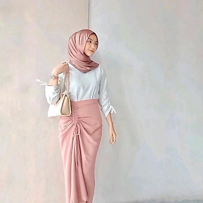 Rok Serut Satin / Rok Span Serut