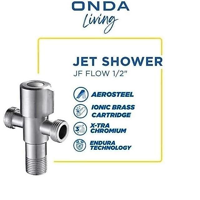 Flow- Stop Kran T Shower Onda Jf-Flow Cabang 3 / Jf Flow Toilet Wc Kloset