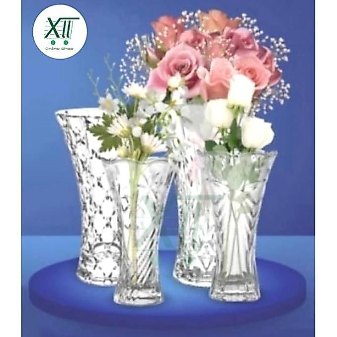 FORMIA SUNNY CRYSTAL VASE 25 Cm Vas Kristal Pot Bunga Transparant