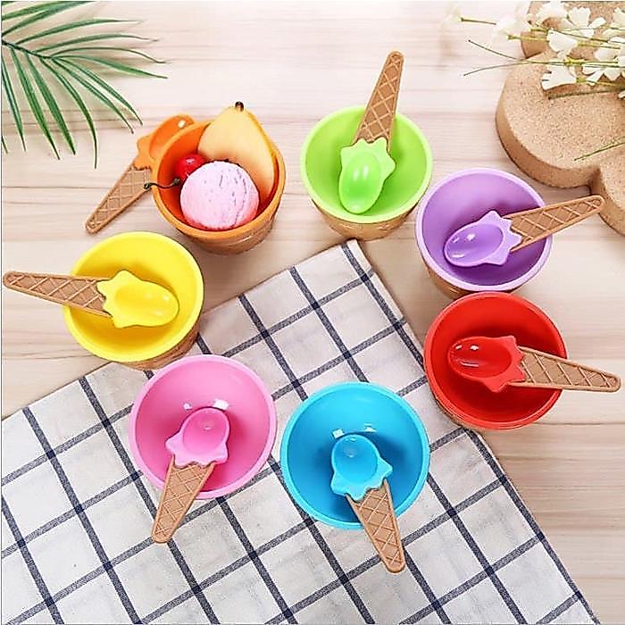 BISA COD M5466 Mangkok Es Krim / Set Mangkok Sendok Es Krim / Mangkuk Masker Es Krim Lucu