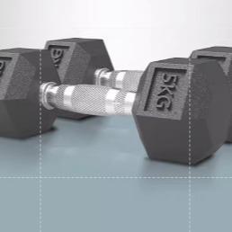 dumbell hexagonal 5kg Hex Dumbell halter hex - 5KG, HITAM