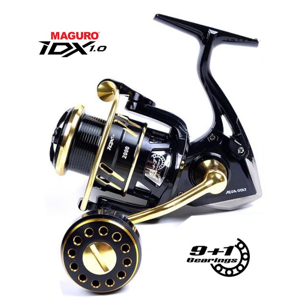 Reel Maguro IDX 1.0 |  | 9+1 Bearing | Mega Gear | Power Handle | Spinning | 800 | 1000 | 2000 | 250