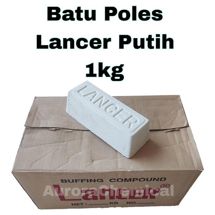 Batu poles LANCER putih 1kg 1000gr not hijau ijo obat sabun buffing compound