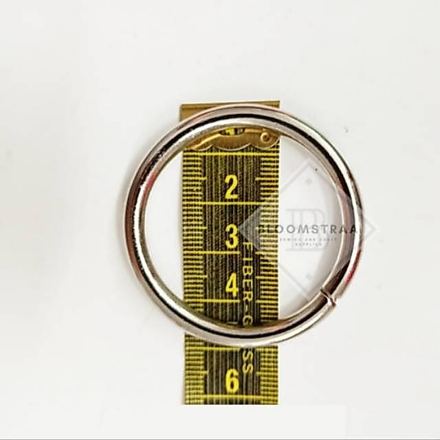 Ring o besi 5cm 50mm ring bulat gendongan bayi lingkaran ring 5 cm 50 mm nickle putih