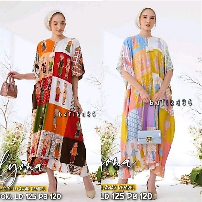 LONGDRESS KAFTAN MEMORIES BU TEJO SEMERBAK BATIK ORIGINAL RAYON PREMIUM DASTER TERBARU DASTER BUMIL 