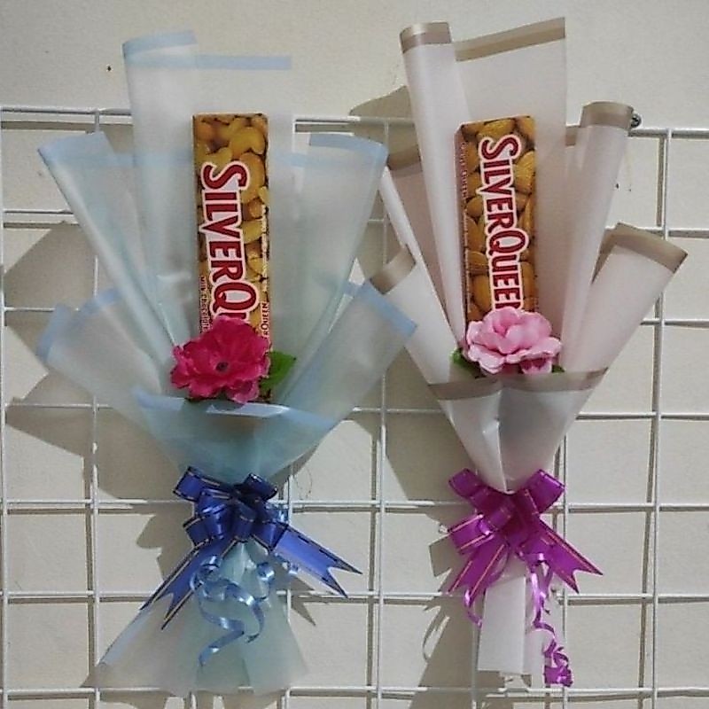Buket coklat Silverqueen, Bouquet bunga Silverqueen