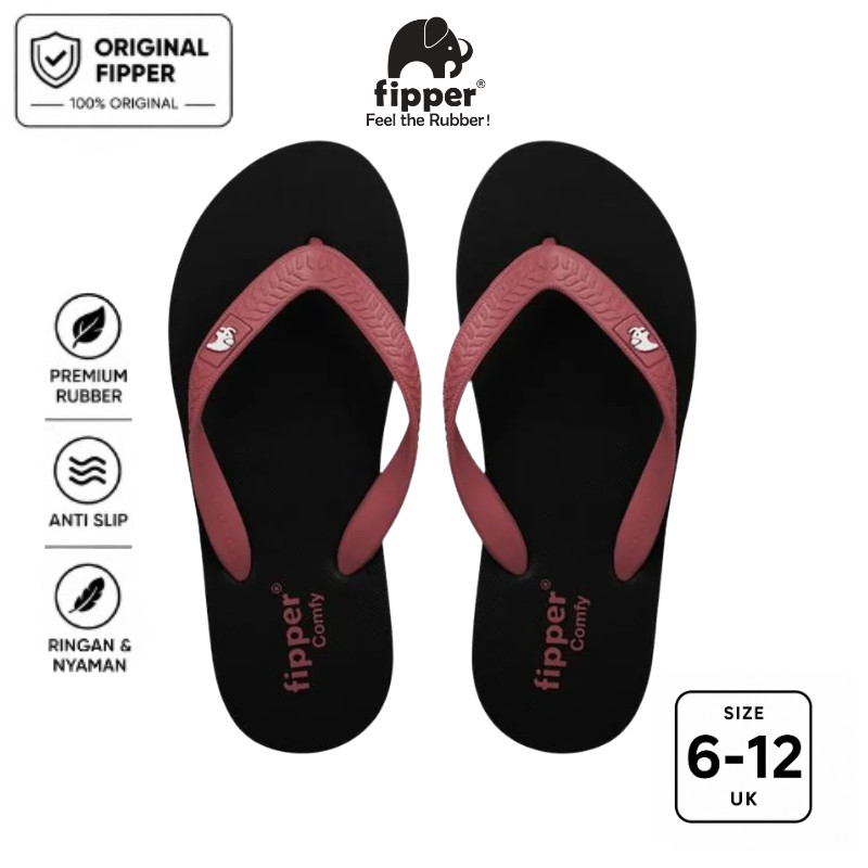 Fipper - Comfy Black / Maroon