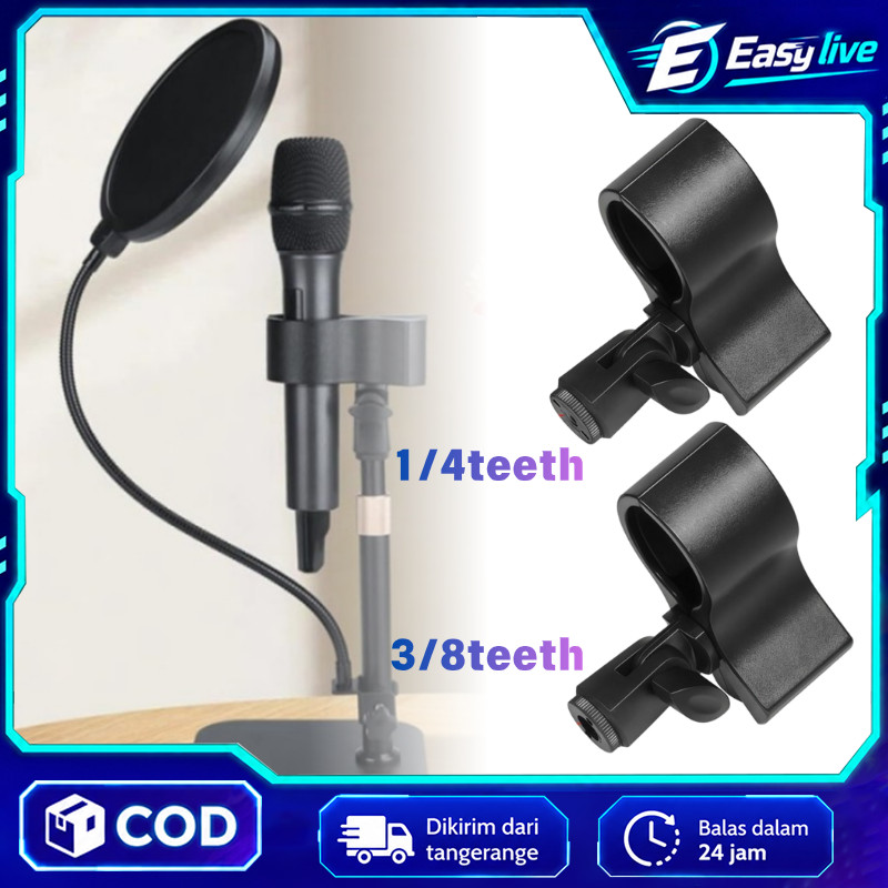 Mic Holder Universal Jepit Dudukan Mikrofon Kondensor Wireless Ukuran Besar Anti Slip Praktis Diguna