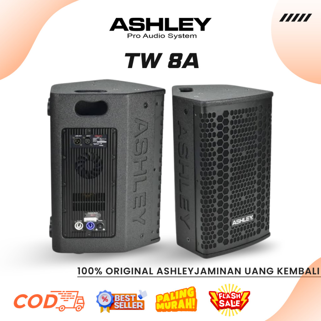 Ashlet TW 8A 1*8 Inch Active Speaker Professional 2-Way Active