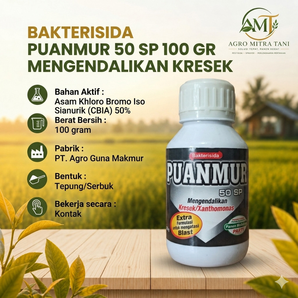 BAKTERISIDA PUANMUR 50 SP 100 GR MENGENDALIKAN KRESEK