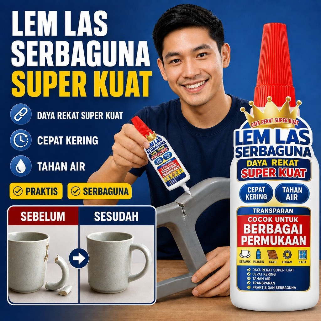 [Daya rekat super kuat] Lem Las & Lem Serbaguna | Tahan Air | Lem Las Tahan Air Untuk Perbaikan Sepa
