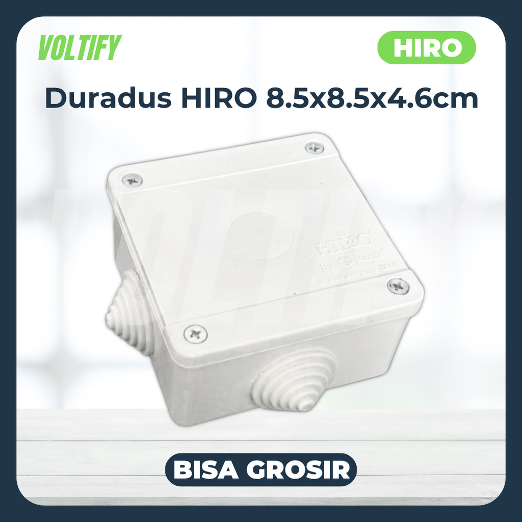 (Voltify) Duradus Doradus Dorados Junction Box Putih KECIL HIRO Waterproof 8,5 x 8,5 x 4,6 cm Instal