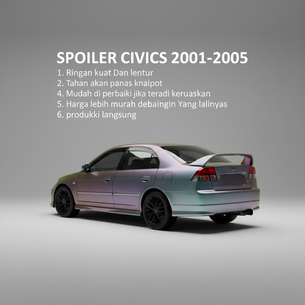 SPOILER civicS 2000-2005  SAYAP BELAKANG SPOILER UNIVERSAL FERIO GENIO