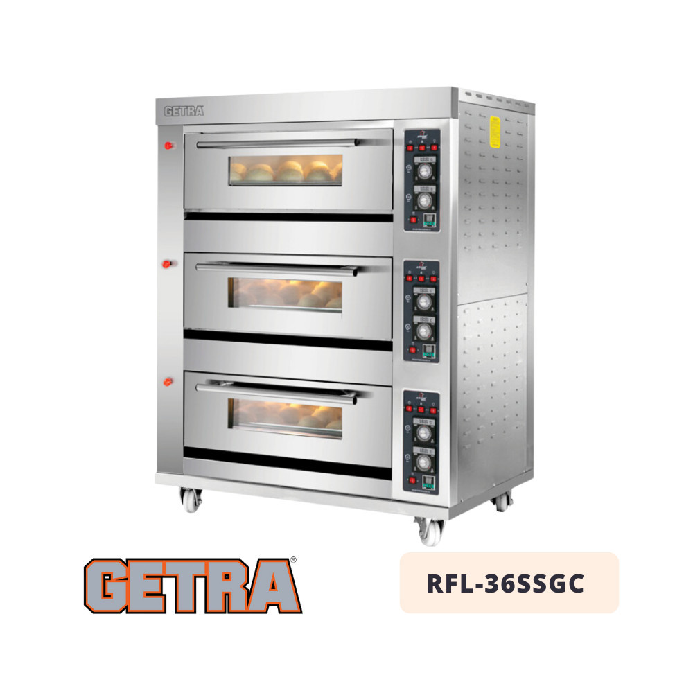 Oven Gas Baking Getra Rfl-36ssgc Oven Gas 3 Deck 6 Tray Garansi Resmi