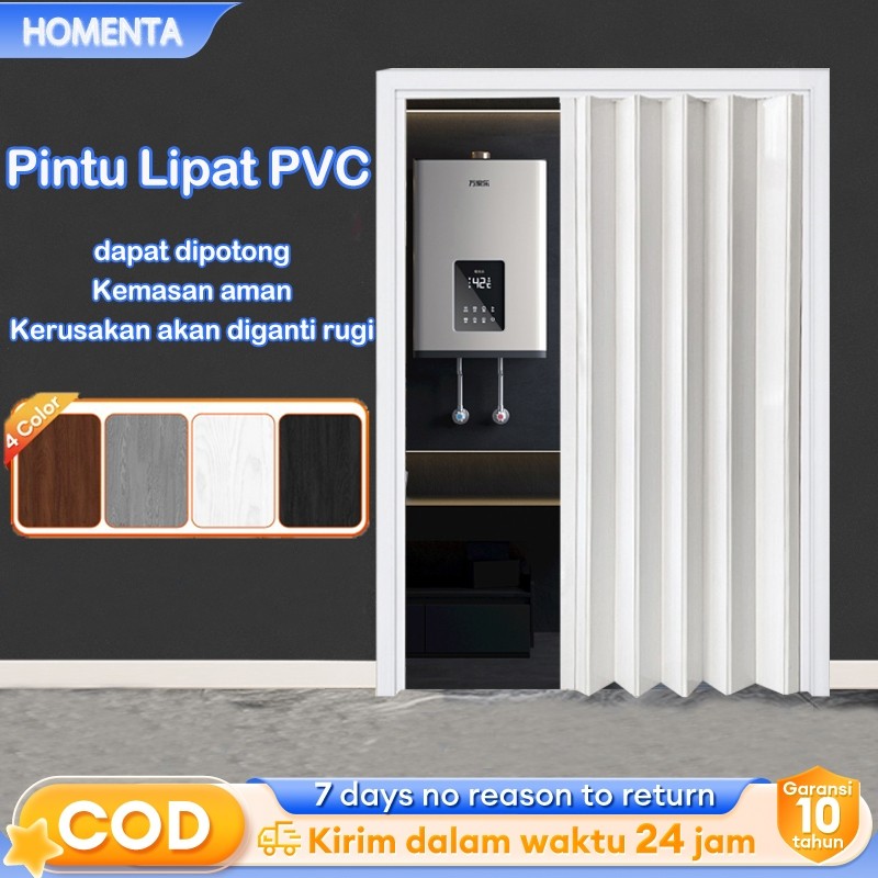 HOMENTA Pintu Lipat PVC Folding Door Geser for kamar tidur Penyekat Ruangan pintu kamar mandi pvc