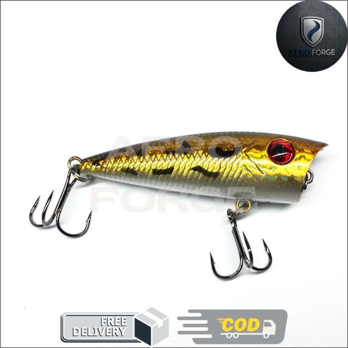 Mini Popper Dengan Rattle Bunyi Umpan Casting Ultralight Fishing - BLACK GOLD