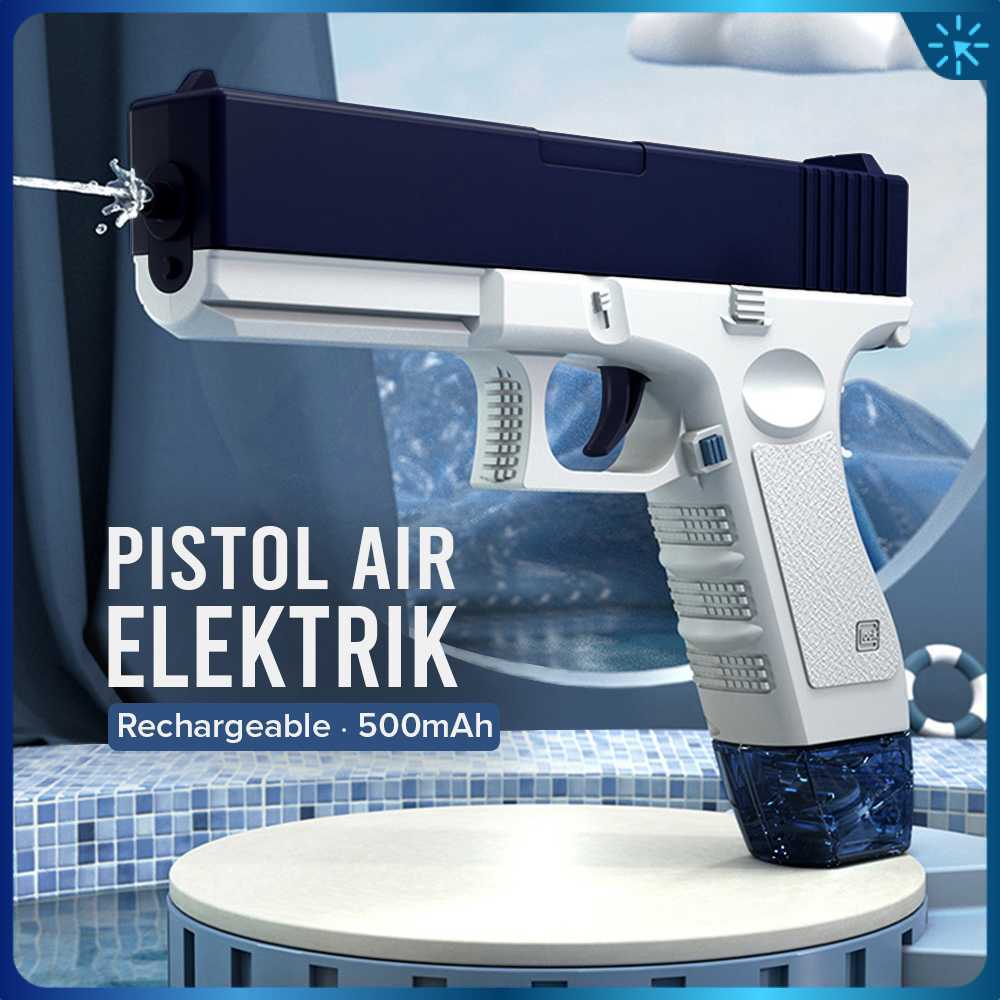 Pistol Air Mainan Elektrik Water Gun Rechargeable 500mAh - 518-2