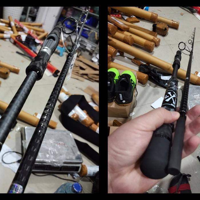 joran pancing popping bone oceanthug 771 h pe 3 6 carbon kevlar blank