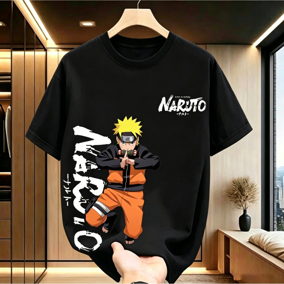 KENAKbaju kaos pria Kaos Anime Naruto Shippuden - Kaos Pria Wanita Oversize Naruto - Baju Distro Kek