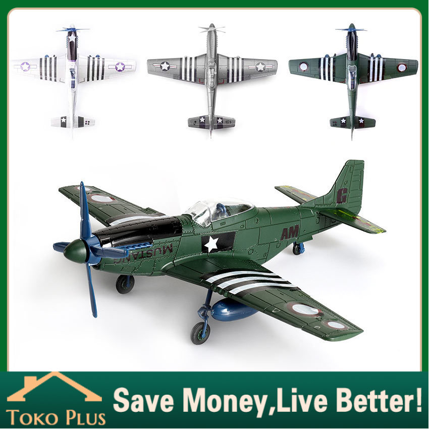 Mokit Pesawat Tempur American Mustang 1:48 P-51 Ww-Ii Model Kit - Diorama Maket
