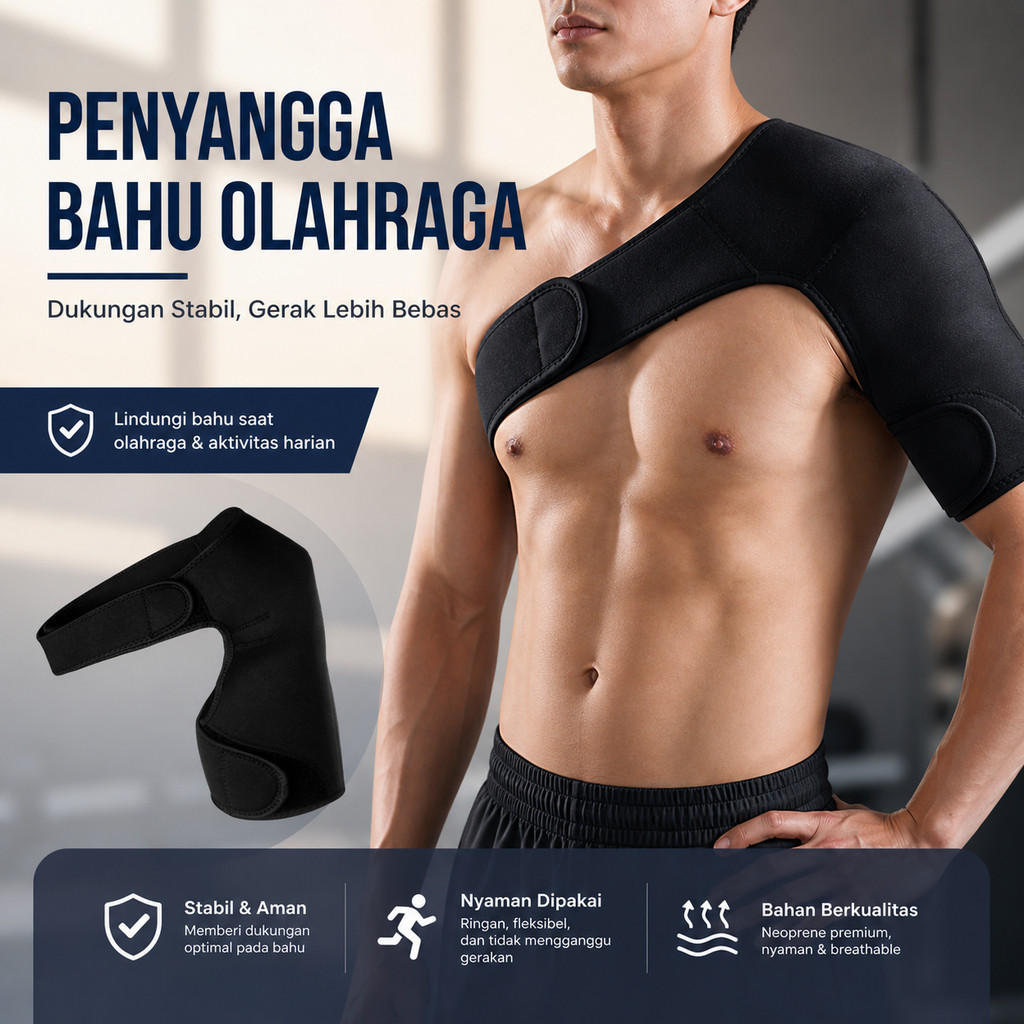 COD Alat Deker Shoulder Support Pad Protector Penyangga Pelindung Bahu Kanan Kiri Anti Cedera Patah 