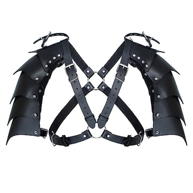 Harness Cosplay Universal Body Belt Harness Aksesoris Cosplay Adjustable Pria Wanita Kulit Untuk