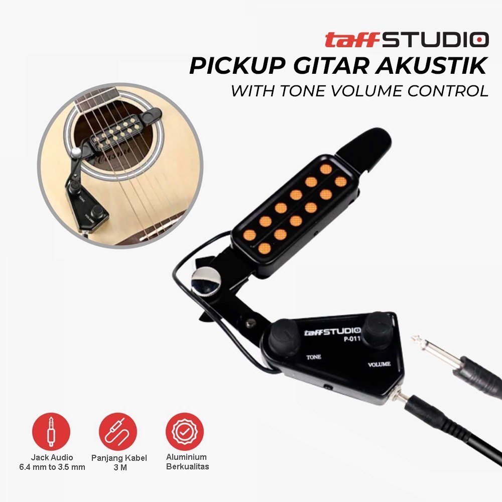 Pickup Gitar Akustik With Tone Volume Control - P-011