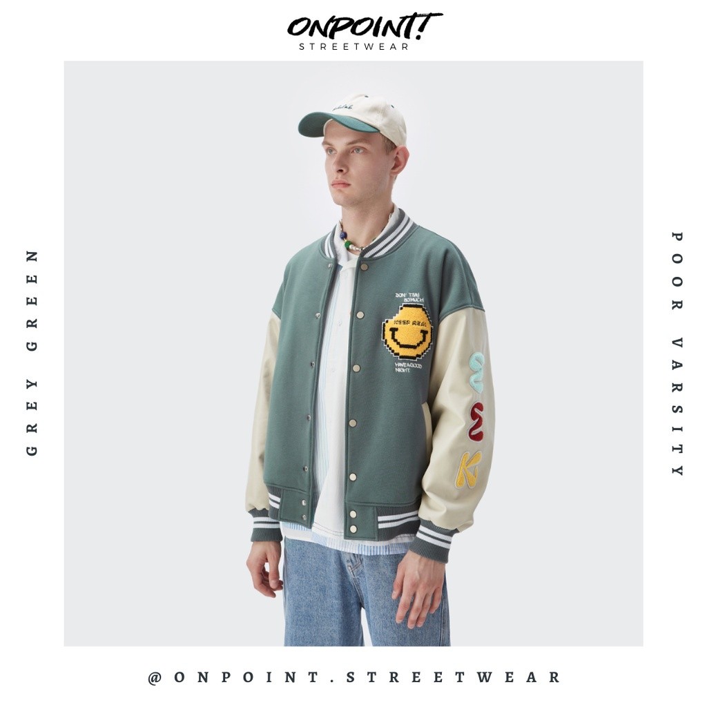 Poor varsity - jaket pria jaket varsity pria varsity jacket varisty baseball jaket varsity original 