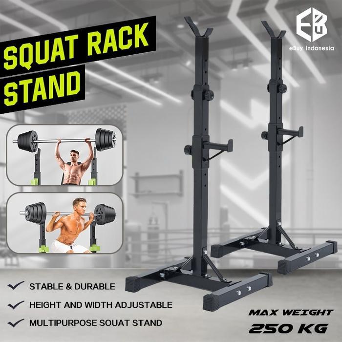 Squat Stand Barbel Rack Adjustable Squat Rack Independent Weight Lifting Alat Fitness Gym BarbellRak