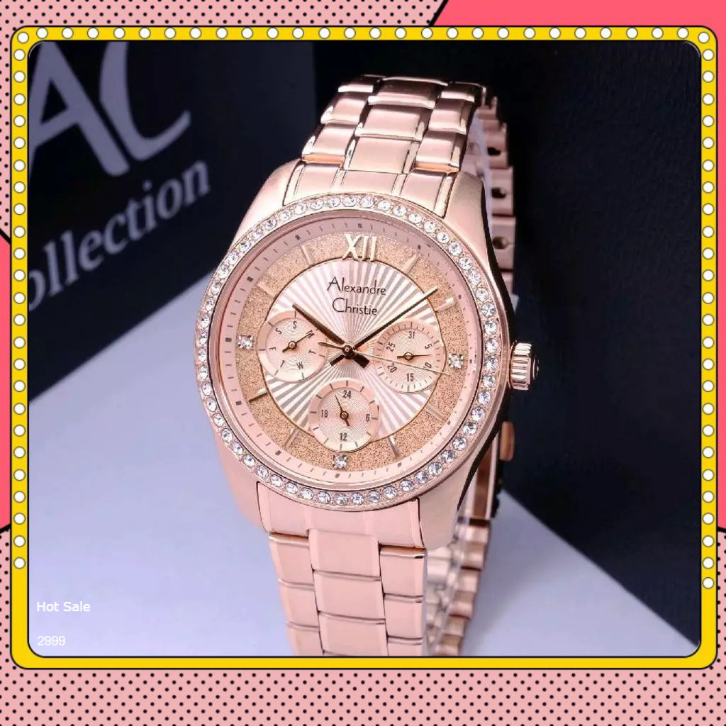 ORIGINAL JAM TANGAN ALEXANDRE CHRISTIE WANITA AC GARANSI RESMI ALEXANDER CRISTIE 2949 2a53 2A59 2A60