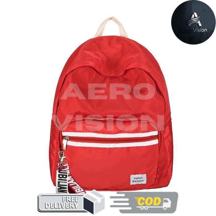 Unisex Korean Style Backpack Gusion / tas ransel wanita Nilon Tas sekolah remaja tumbrl ulzzang - Me