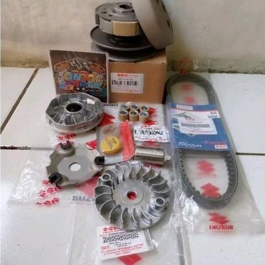 PAKET FULL SET CVT SUZUKI S125 SKY WAVE SKYDRIVE HAYATE Belt Motor