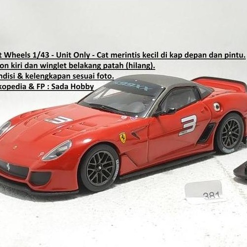 HOT WHEELS HOTWHEELS 1/43 FERRARI 599XX MERAH UNIT ONLY JUNK CADATOYS