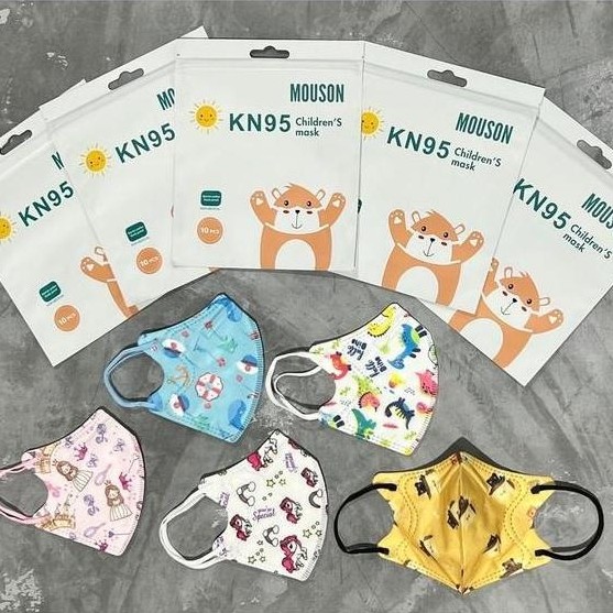 Masker Anak Kn95 Mouson 5Ply / Masker Kn95 Anak Motif Karakter