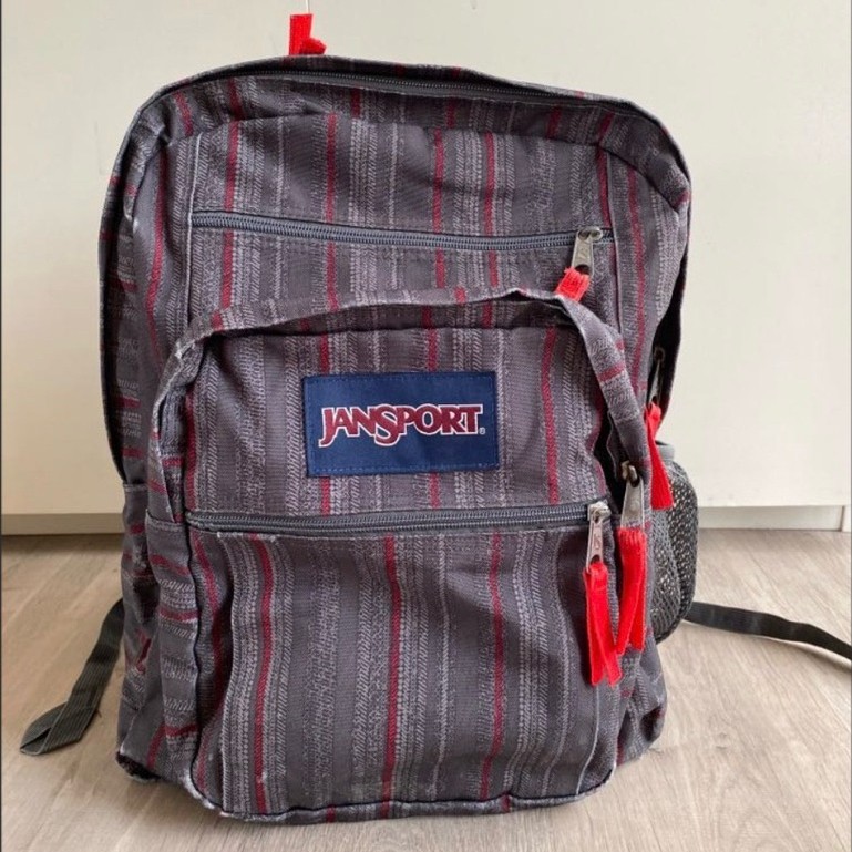 Tas Jansport Backpack Original (Black+Orange)