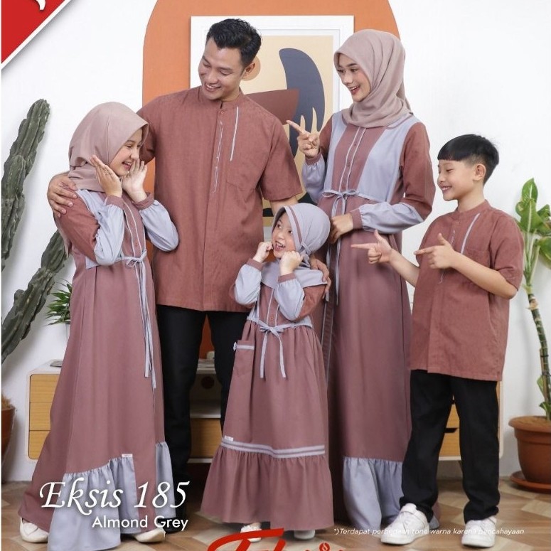 (COD) READY TERMURAH SARIMBIT/ COUPLE KELUARGA BY SEPLY EKSIS 185 ALMOND GREY KAHFI KIDS