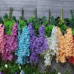 Bunga Wisteria Jumbo 12 Pcs 1 Lusin Harga Grosir Tanama Bunga Plastik Buatan Hias Dekorasi Bunga