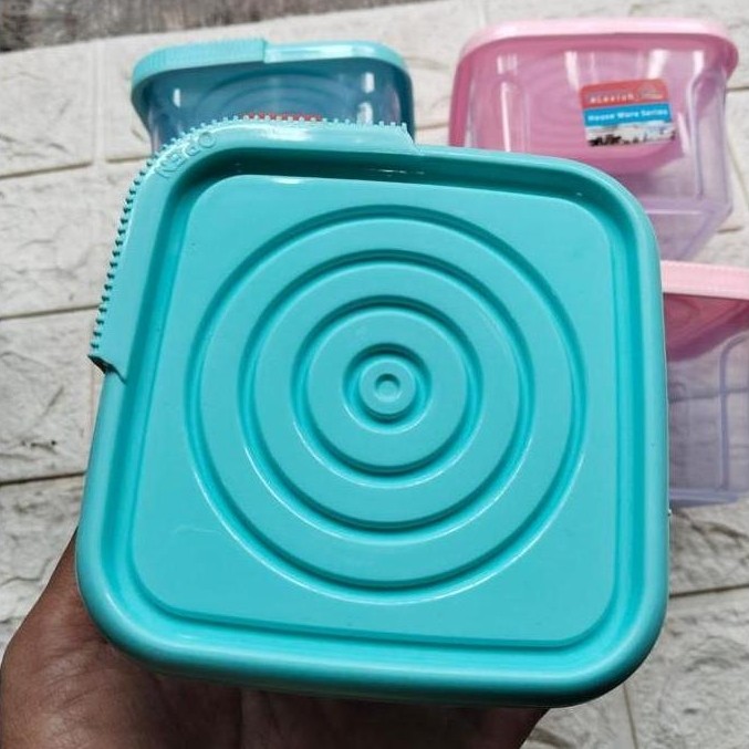 Speichern- 6 Pcs Toples Segi Transparan Alexis  600Ml / Toples Dengan Tutup Terlaris