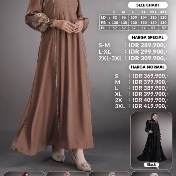 Shezikha DRESS & MIDI by Nadheera Luxury /Best seller/gamis murah/Original nadheera