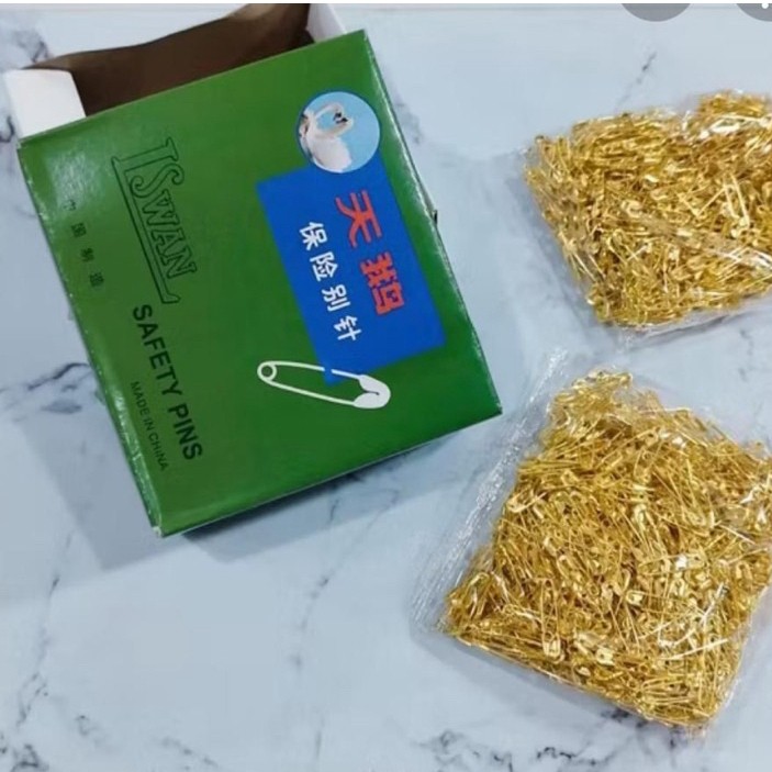 L Swan Peniti Kecil Warna Gold Isi 1 Box