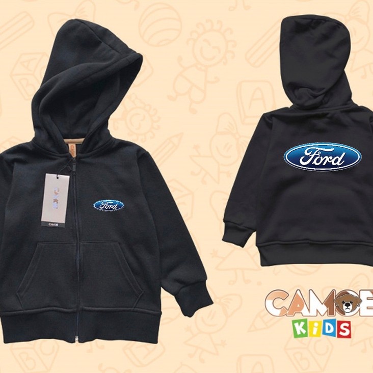 Jaket Hoodie Zipper Anak KIDS Ford logo
