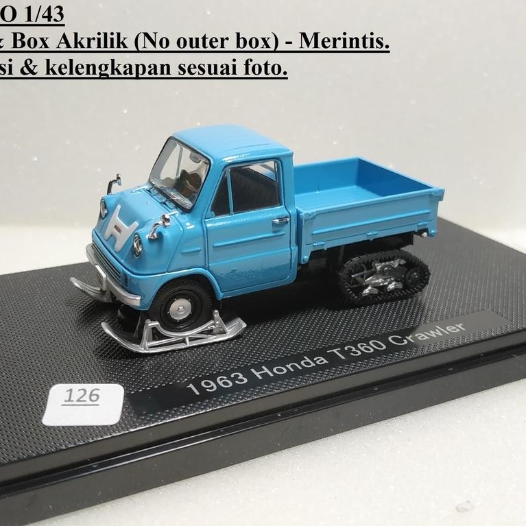 Diecast EBBRO 1/43 1963 Honda T360 Crawler Blue