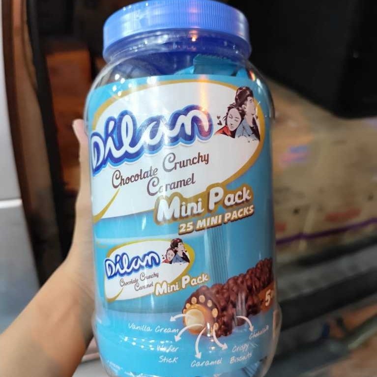 25 Pcs Coklat Dilan Mini Pack Chocolate Crunchy Caramel