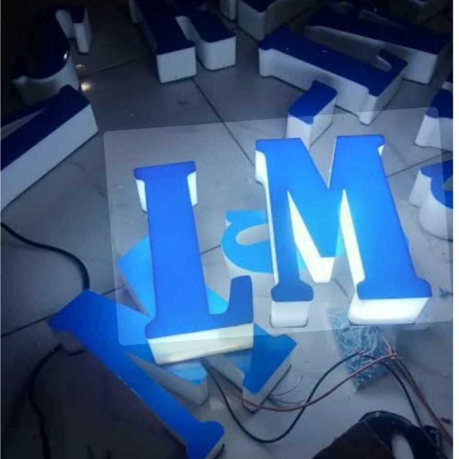 CUSTOM LOGO DAN HURUF LAMPU LED
