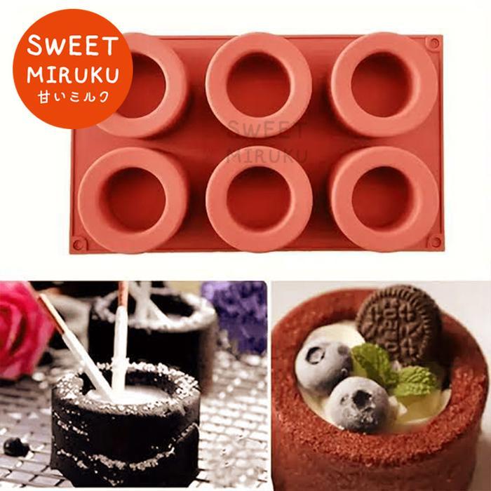 B197 CETAKAN SILIKON BENTUK GELAS BULAT SHOT GLASS UNTUK MOUSSE CREAM JELLY ART PUDDING DEKORASI KUE