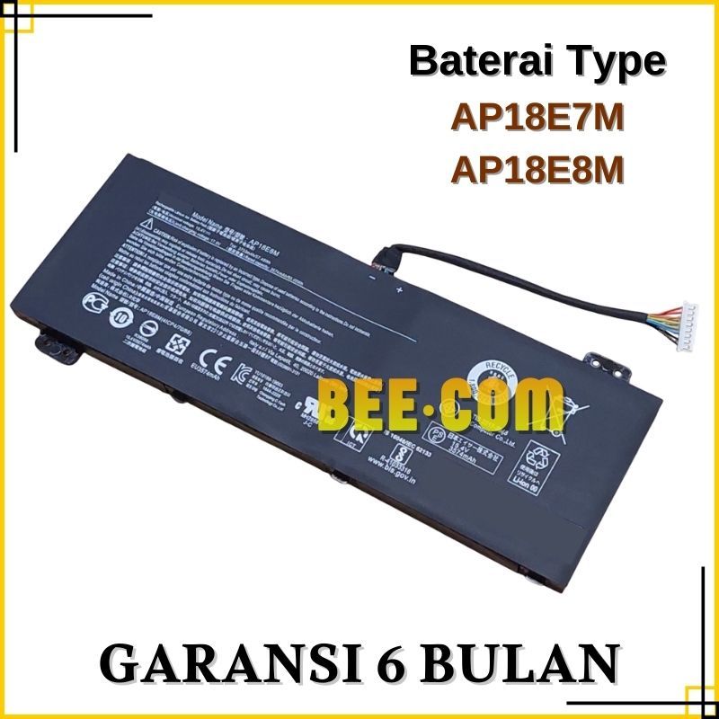 Baterai Laptop Acer Nitro 5 AN515-43 AN515-46 AN515-46 AN515-44 AN515-53 -BEE