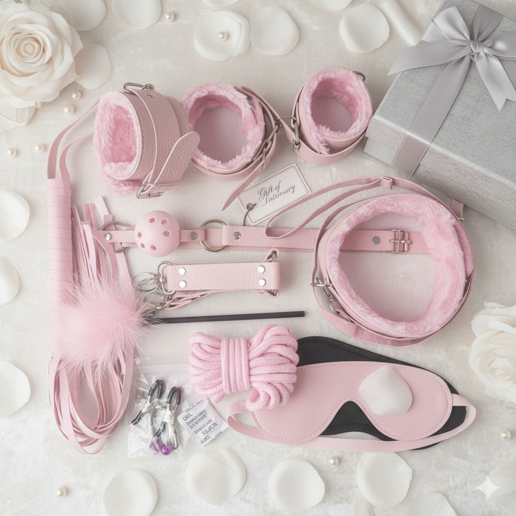 Mega Sale Set Tali Borgol Pengikat Kaki Dan Tangan Lingerie Handcuff Tali Ikat 10Pcs