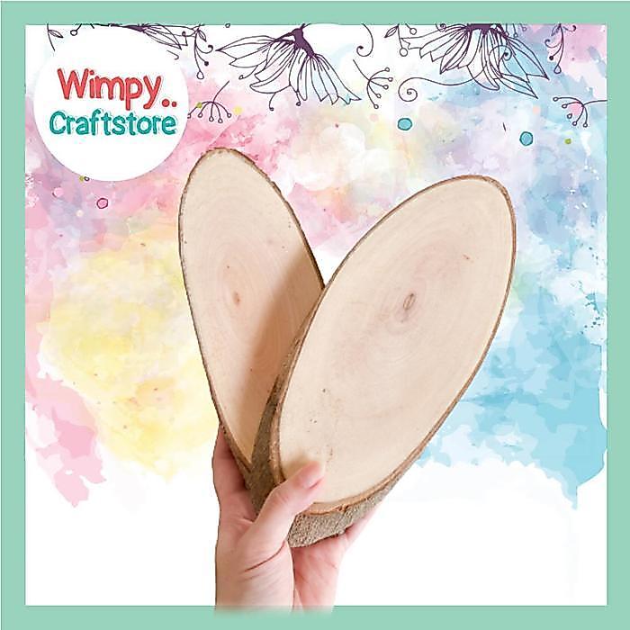 Sale Wood Chip Oval Gantungpotongan Kayu Wood Slice Gantungan Pintu Hias