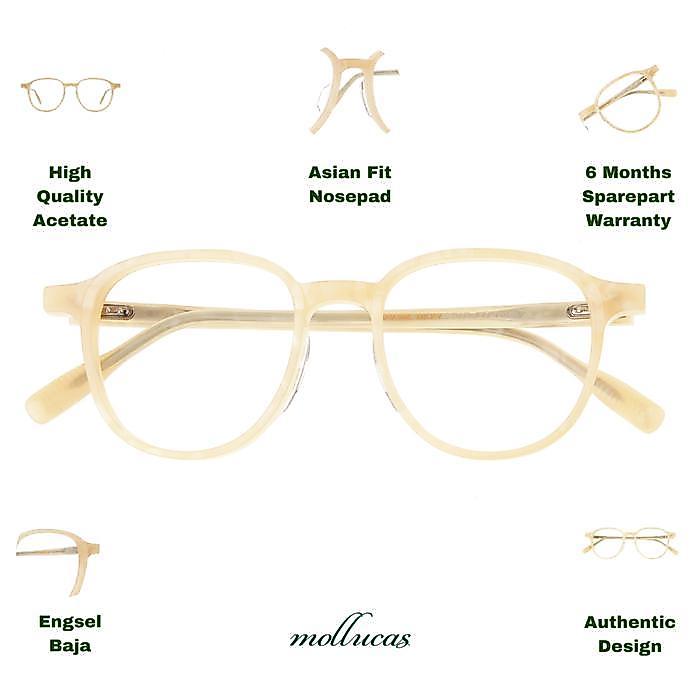 MOLLUCAS - MANAWA MILKY - LENSA MINUS/PLUS/SILINDER ANTI RADIASI - KACAMATA PRIA/WANITA ELEGAN